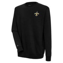 New Orleans Saints Antigua Victory Pullover Sweatshirt - Black - NFL