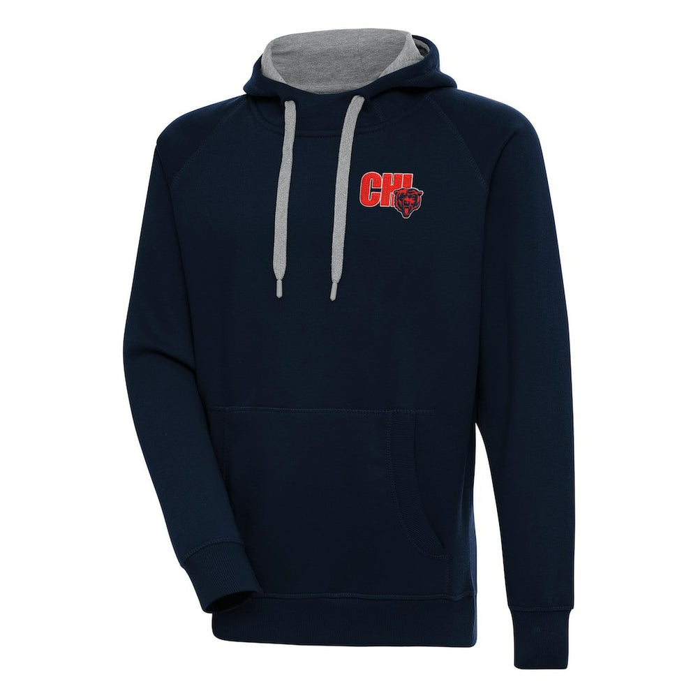 Chicago Bears Antigua Victory Pullover Hoodie - Navy - NFL
