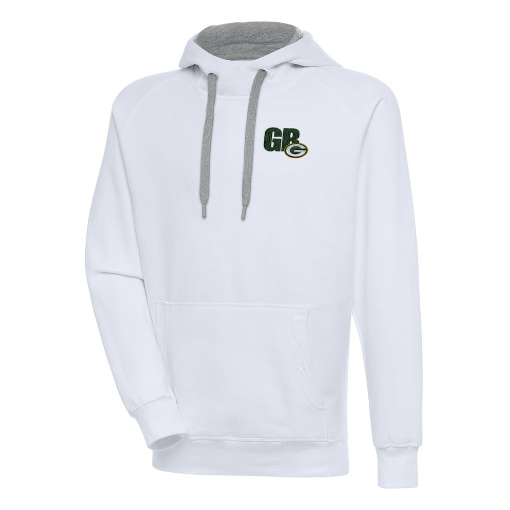 Green Bay Packers Antigua Victory Pullover Hoodie - White - NFL
