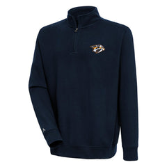Nashville Predators Antigua Victory Quarter-Zip Pullover Top - Navy | NHL Lifestyle