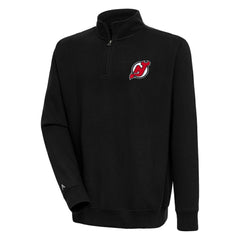 New Jersey Devils Antigua Victory Quarter-Zip Pullover Top - Black | NHL near me