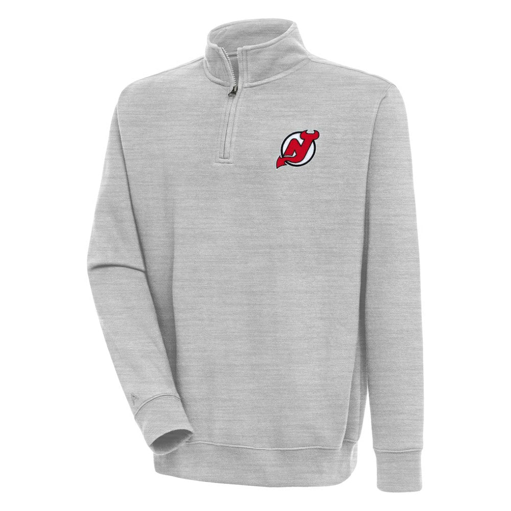New Jersey Devils Antigua Victory Quarter-Zip Pullover Top - Heather Gray | NHL sale