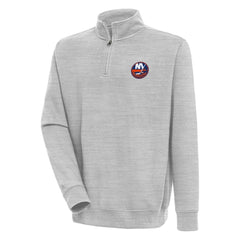 New York Islanders Antigua Victory Quarter-Zip Pullover Top - Heather Gray | NHL discount