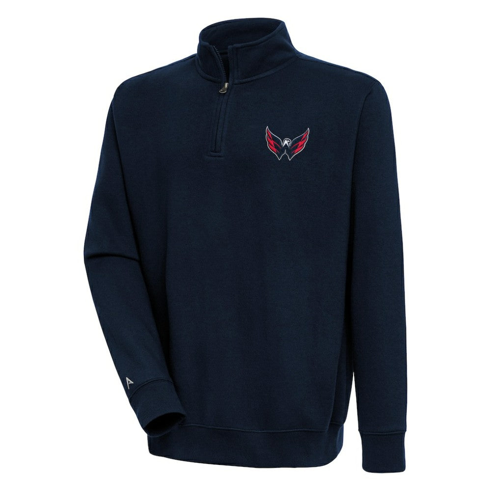Washington Capitals Antigua Victory Quarter-Zip Pullover Top - Navy | NHL Lifestyle