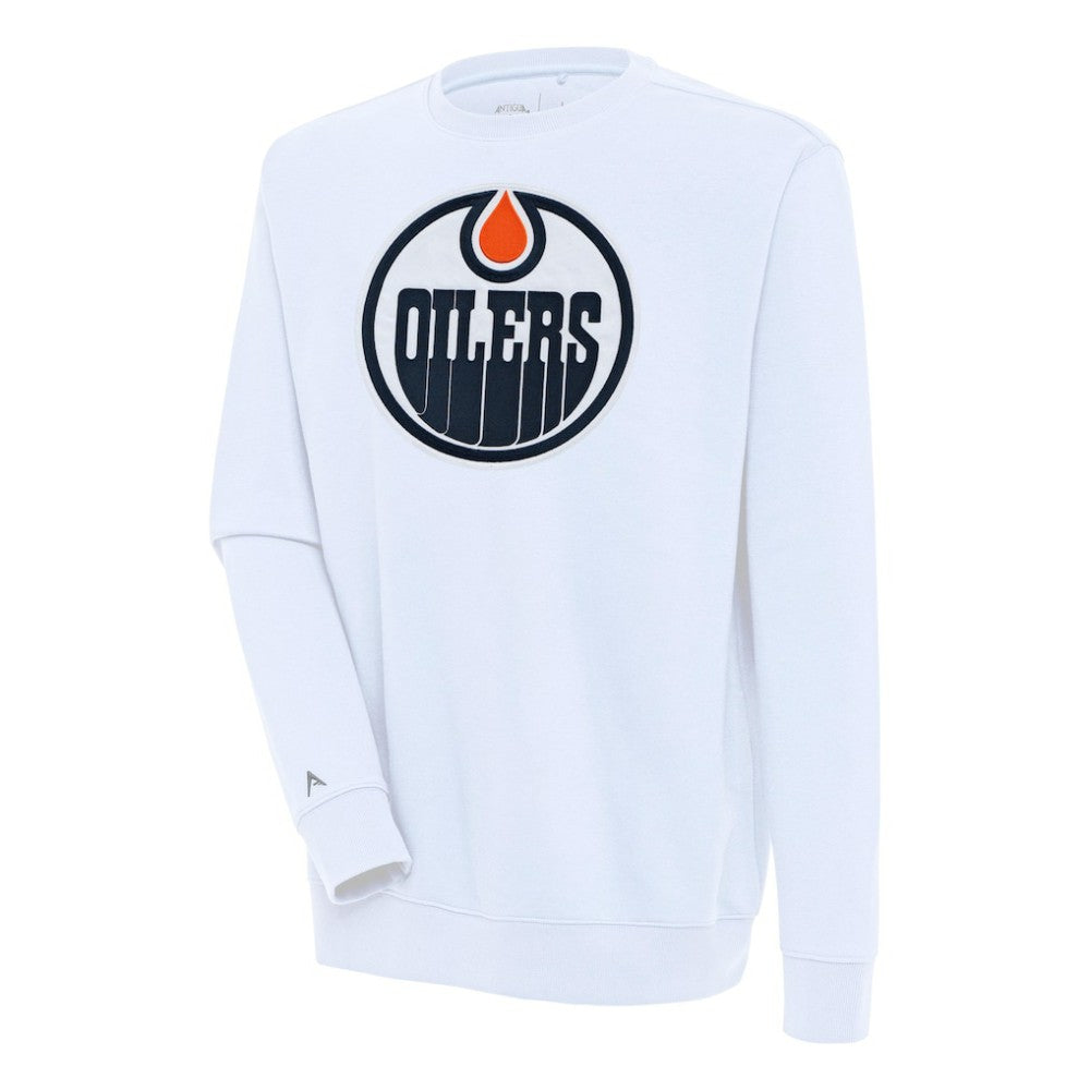 Edmonton Oilers Antigua Victory Pullover Sweatshirt - White | NHL near me