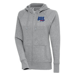 Buffalo Bills Antigua Women's Victory Full-Zip Hoodie - Heather Gray - NFL