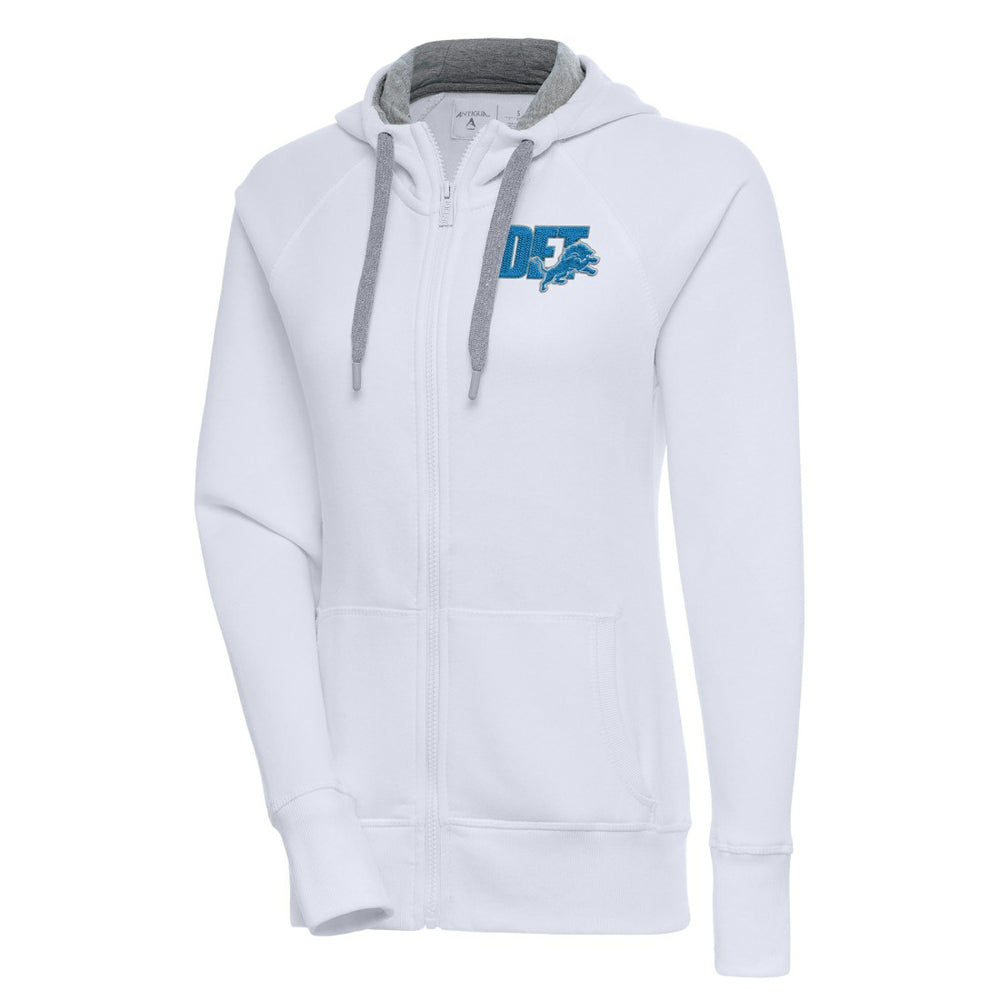 Detroit Lions Antigua Women's Victory Full-Zip Hoodie - White - NFL