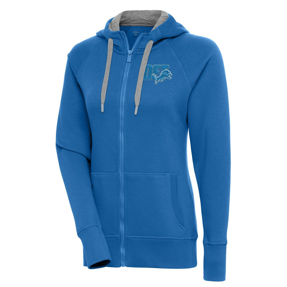 Detroit Lions Antigua Women's Victory Full-Zip Hoodie - Blue - NFL