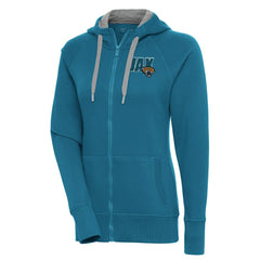 Jacksonville Jaguars Antigua Women's Victory Full-Zip Hoodie - Teal - NFL