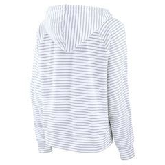 Tennessee Titans Women's Striped Notch Neck Pullover Hoodie - White/Gray - Fanatics