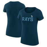 Tampa Bay Rays G-III 4Her by Carl Banks Women's Super-Slim Fit Lightweight Dot Print T-Shirt Sale
