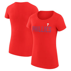 Philadelphia Phillies G-III 4Her by Carl Banks Women's Super-Slim Fit Lightweight Dot Print T-Shirt for sale