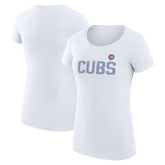 Chicago Cubs G-III 4Her by Carl Banks Women's Super-Slim Fit Lightweight Dot Print T-Shirt Discount