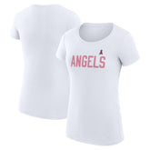 Los Angeles Angels G-III 4Her by Carl Banks Women's Super-Slim Fit Lightweight Dot Print T-Shirt for sale