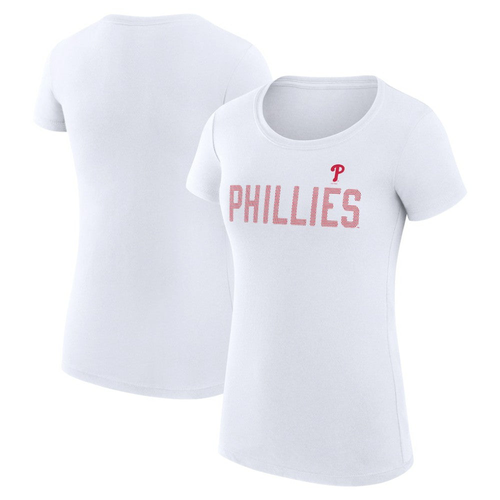 Philadelphia Phillies G-III 4Her by Carl Banks Women's Super-Slim Fit Lightweight Dot Print T-Shirt Sale