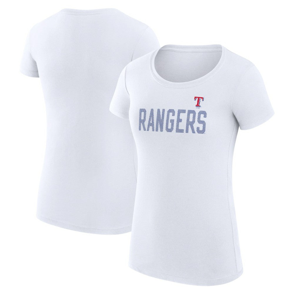 Texas Rangers G-III 4Her by Carl Banks Women's Super-Slim Fit Lightweight Dot Print T-Shirt for sale