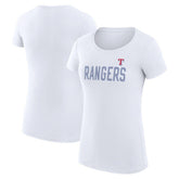 Texas Rangers G-III 4Her by Carl Banks Women's Super-Slim Fit Lightweight Dot Print T-Shirt for sale