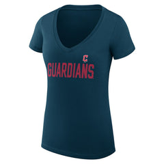 Cleveland Guardians G-III 4Her by Carl Banks Women's Super-Slim Fit Lightweight Dot Print V-Neck T-Shirt Online