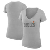 Baltimore Orioles G-III 4Her by Carl Banks Women's Super-Slim Fit Lightweight Dot Print V-Neck T-Shirt for sale