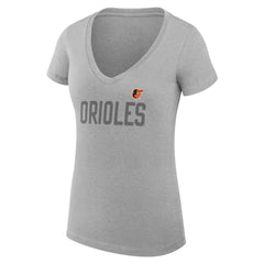 Baltimore Orioles G-III 4Her by Carl Banks Women's Super-Slim Fit Lightweight Dot Print V-Neck T-Shirt for sale