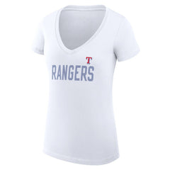 Texas Rangers G-III 4Her by Carl Banks Women's Super-Slim Fit Lightweight Dot Print V-Neck T-Shirt Discount