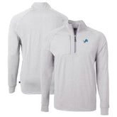 Detroit Lions Cutter & Buck Big & Tall Adapt Eco Knit Quarter-Zip Pullover Top - Heather Gray - NFL