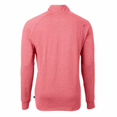 Detroit Lions Cutter & Buck Big & Tall Adapt Eco Knit Quarter-Zip Pullover Top - Heather Red - NFL