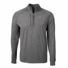 Green Bay Packers Cutter & Buck Big & Tall Adapt Eco Knit Quarter-Zip Pullover Top - Heather Black - NFL