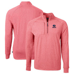 Green Bay Packers Cutter & Buck Big & Tall Adapt Eco Knit Quarter-Zip Pullover Top - Heather Red - NFL