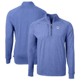 Indianapolis Colts Cutter & Buck Big & Tall Adapt Eco Knit Quarter-Zip Pullover Top - Heather Royal - NFL