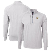 Minnesota Vikings Cutter & Buck Big & Tall Adapt Eco Knit Quarter-Zip Pullover Top - Heather Gray - NFL