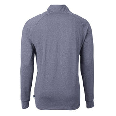 Minnesota Vikings Cutter & Buck Big & Tall Adapt Eco Knit Quarter-Zip Pullover Top - Heather Navy - NFL