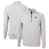 Pittsburgh Steelers Cutter & Buck Big & Tall Adapt Eco Knit Quarter-Zip Pullover Top - Heather Gray - NFL