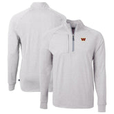 Washington Commanders Cutter & Buck Big & Tall Adapt Eco Knit Quarter-Zip Pullover Top - Heather Gray - NFL