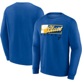 St. Louis Blues Fanatics Focus Fleece Pullover Sweatshirt - Blue | Fanatics Clearance