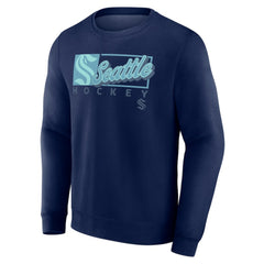Seattle Kraken Fanatics Focus Fleece Pullover Sweatshirt - Deep Sea Blue | Fanatics Clearance