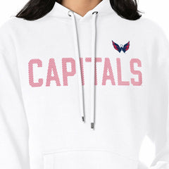 Washington Capitals G-III 4Her by Carl Banks Women's Dot Print Pullover Hoodie - White | NHL Clearance