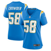 Tae Crowder Los Angeles Chargers Women's Team Game Jersey - Powder Blue - Nike