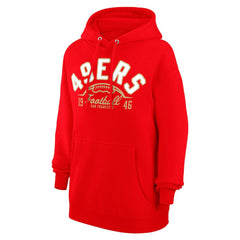 San Francisco 49ers Starter Unisex Half Ball Team Fleece Pullover Hoodie - Scarlet - NFL