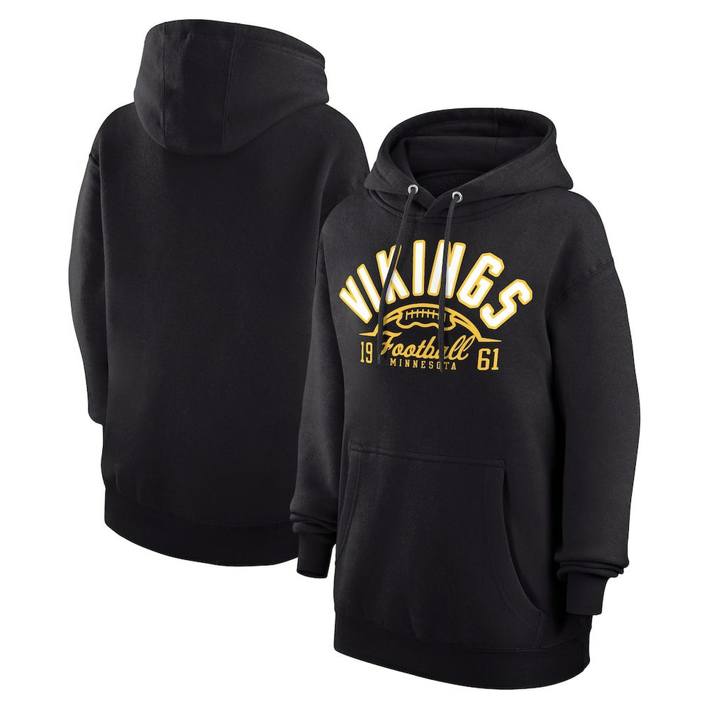 Minnesota Vikings Starter Unisex Half Ball Team Fleece Pullover Hoodie - Black - NFL