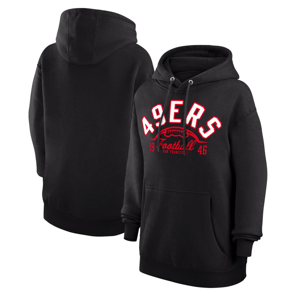 San Francisco 49ers Starter Unisex Half Ball Team Fleece Pullover Hoodie - Black - NFL
