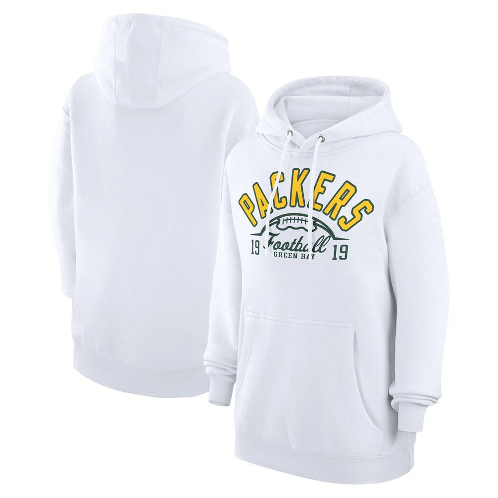 Green Bay Packers Starter Unisex Half Ball Team Fleece Pullover Hoodie - White - NFL