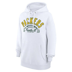 Green Bay Packers Starter Unisex Half Ball Team Fleece Pullover Hoodie - White - NFL