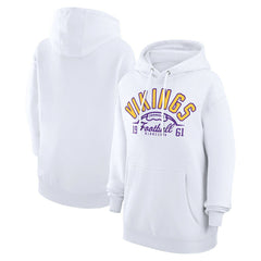 Minnesota Vikings Starter Unisex Half Ball Team Fleece Pullover Hoodie - White - NFL