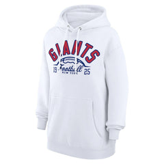New York Giants Starter Unisex Half Ball Team Fleece Pullover Hoodie - White - NFL