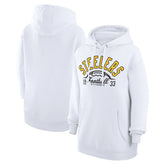 Pittsburgh Steelers Starter Unisex Half Ball Team Fleece Pullover Hoodie - White - NFL
