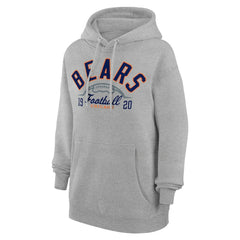 Chicago Bears Starter Unisex Half Ball Team Fleece Pullover Hoodie - Heather Gray - NFL