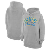 Los Angeles Chargers Starter Unisex Half Ball Team Fleece Pullover Hoodie - Heather Gray - NFL
