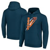 Chicago Bears Starter Unisex Color Scratch Fleece Pullover Hoodie - Navy - NFL