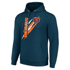 Chicago Bears Starter Unisex Color Scratch Fleece Pullover Hoodie - Navy - NFL